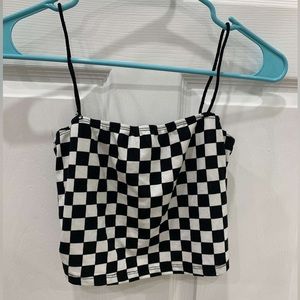 Checkered Crop Top